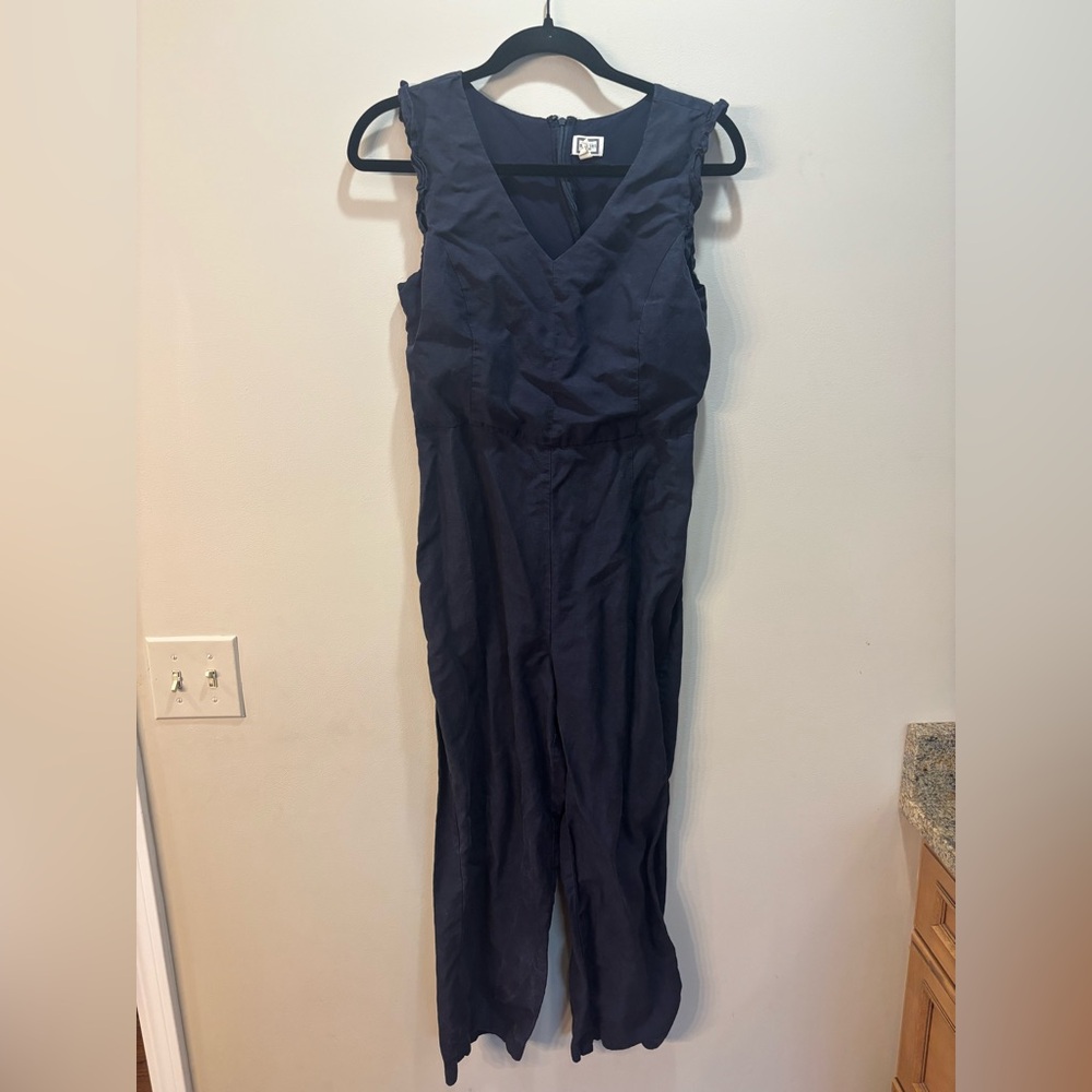 Mo:Vint Navy Sleeveless V-Neck Jumpsuit Size‎ M Navy